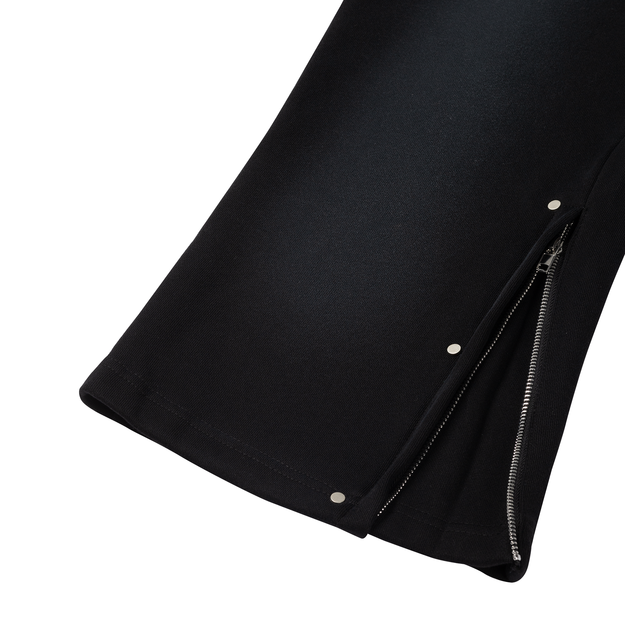 ZIPPED PANTS WASHED BLACK